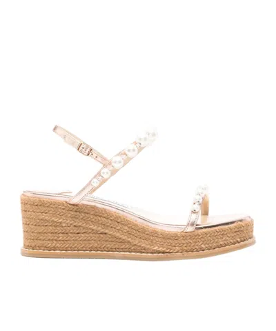 Jimmy Choo Amatuus 60mm Wedge Sandals In Nude