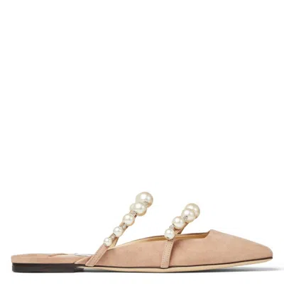 Jimmy Choo Amaya Pearly Two-band Suede Flats In Multi