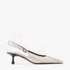 Jimmy Choo Amel 50 Printed Leather Slingback Pumps In Multi