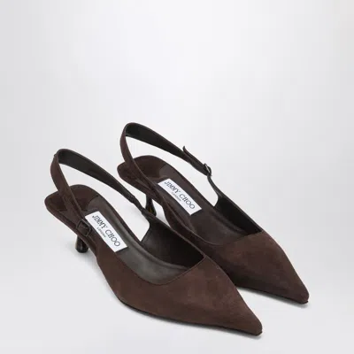 JIMMY CHOO JIMMY CHOO AMEL 50 PUMPS IN CHOCOLATE COLOUR