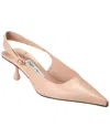 Jimmy Choo Amel 50 Leather Slingback Pumps