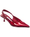 Jimmy Choo Amel 50 Embellished Mirrored-leather Slingback Pumps In Red
