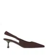 Jimmy Choo Amel 50 Suede Slingback Pumps In Brown