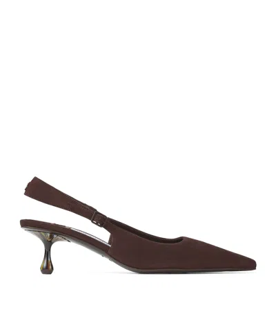 JIMMY CHOO AMEL 50 LEATHER SLINGBACK PUMPS