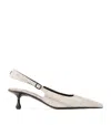 Jimmy Choo Amel 50 Printed Leather Slingback Pumps In Multi