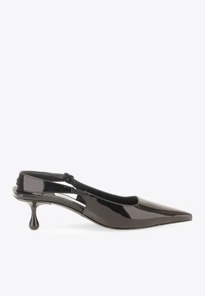 Jimmy Choo Amel 50 Patent Leather Pumps In Black