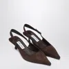 Jimmy Choo Amel 50 Suede Slingback Pumps In Brown