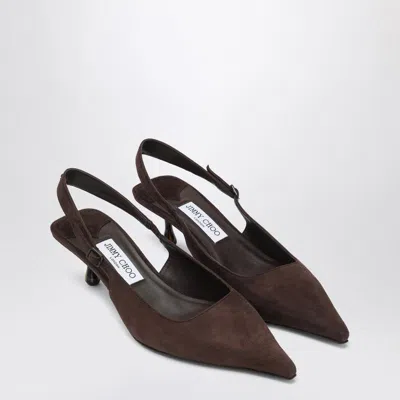 JIMMY CHOO JIMMY CHOO  AMEL 50 PUMPS IN CHOCOLATE COLOUR