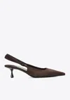 Jimmy Choo Amel 50 Suede Slingback Pumps