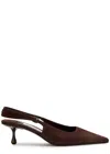 Jimmy Choo Amel 50 Suede Slingback Pumps In Brown