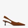 Jimmy Choo Slingback Amel In Tan/tortoise