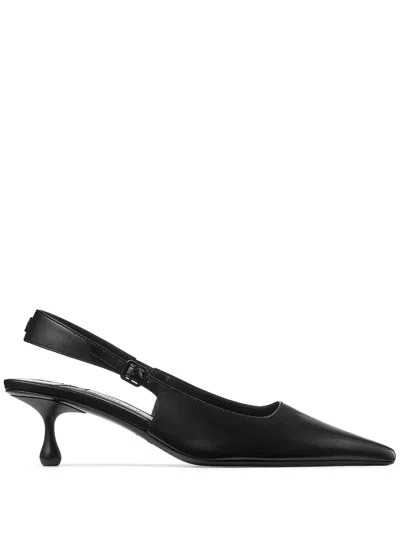Jimmy Choo Nappa Leather Drop Heel Pumps In Black