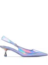 Jimmy Choo Amel 50mm Metallic Pumps In Purple