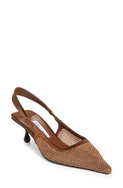 Jimmy Choo Amel Crystal Mesh Kitten Heel Slingback Pump In Multi