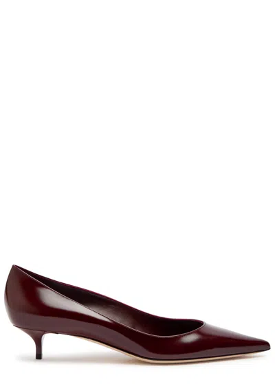 Jimmy Choo Amelia 35 Glossed Leather Pumps In Burgundy