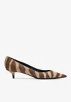 Jimmy Choo Amelia Pumps In Zebra-print Pony Hair Women In Animal Print