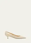 Jimmy Choo Amelia Embossed Leather Kitten-heel Pumps In Bmb