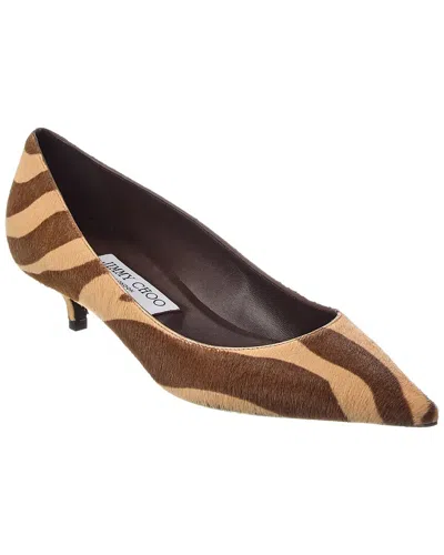 Jimmy Choo Amelia Haircalf Pump In Brown