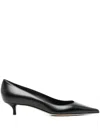 Jimmy Choo 50mm Amelia Pointed-toe Kitten-heel Pumps In Black