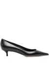 Jimmy Choo 50mm Amelia Pointed-toe Kitten-heel Pumps In Black