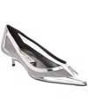 Jimmy Choo Amelia Mesh & Leather Pump In Metallic