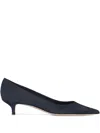 Jimmy Choo Amelia Pointed-toe Suede Pumps In Blue
