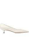 Jimmy Choo Amelia Satin Kitten-heel Pumps In White