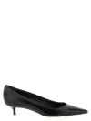 Jimmy Choo Pointed Toe Leather Kitten Heel Pumps In Black