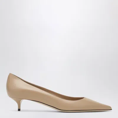 Jimmy Choo Amelia Pumps In Leather In Neutral