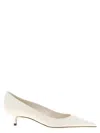 Jimmy Choo White Pointed Toe Pumps In White