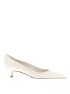 Jimmy Choo Women Amelia Leather Pumps In Neutral