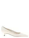 Jimmy Choo Amelia Leather Kitten-heel Pumps In White