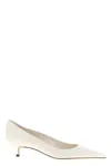Jimmy Choo Amelia Leather Kitten-heel Pumps In White