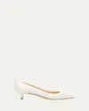Jimmy Choo Amelia Satin Kitten-heel Pumps In Ivory