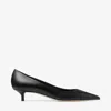 Jimmy Choo 50mm Amelia Pointed-toe Kitten-heel Pumps In Schwarz