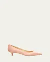 Jimmy Choo Amelia Silk Kitten-heel Pumps In Blush