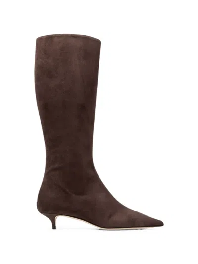 Jimmy Choo Amis 35 Knee Boots In Burgundy