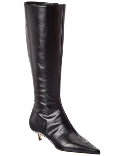 Jimmy Choo Amis 35 Leather Knee-high Boot In Black