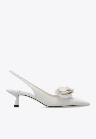 Jimmy Choo Didi Metallic Mary Jane Slingback Pumps In Plata