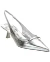 Jimmy Choo Didi Metallic Mary Jane Slingback Pumps In Silver