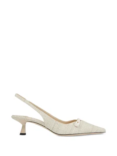 Jimmy Choo Amita 45 Sling Back Pumps In Neutral