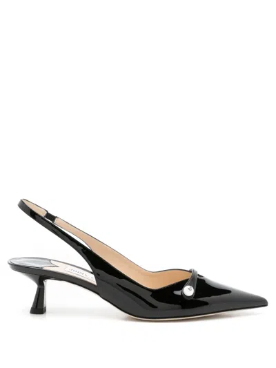 Jimmy Choo Amita Patent Leather Pumps In Black