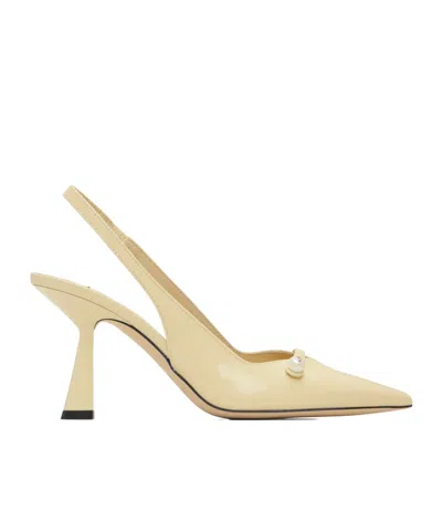 Jimmy Choo Off-white Amita 85 Heels In Multi