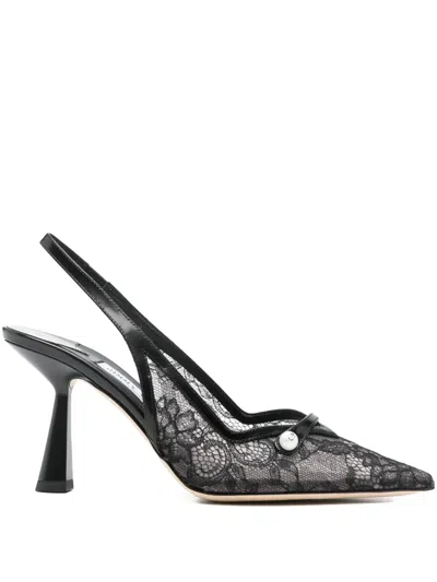 Jimmy Choo Amita 85 Lace Appliqué Heel Pumps In Multi