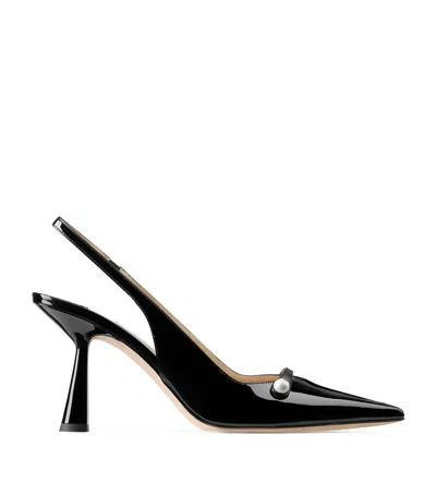 Jimmy Choo Amita 85 Leather Slingback Pumps