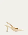 Jimmy Choo Amita 85 Patent Nappa Leather Slingback Pumps In Multi