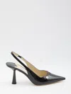 Jimmy Choo Button Detail Patent Pointed Stiletto Pumps