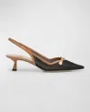 JIMMY CHOO AMITA MESH MARY JANE SLINGBACK PUMPS