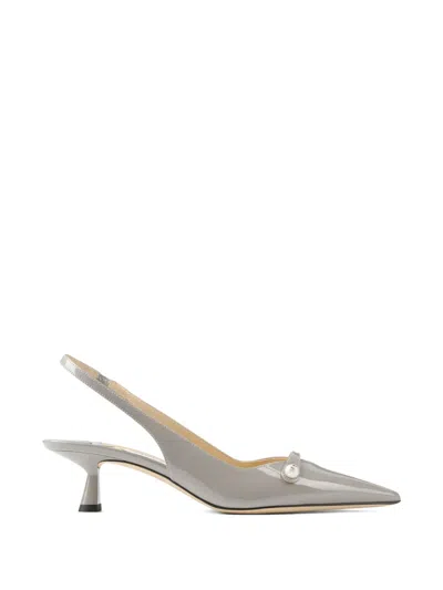 Jimmy Choo Amita Pearl Pointed Pumps In Gray
