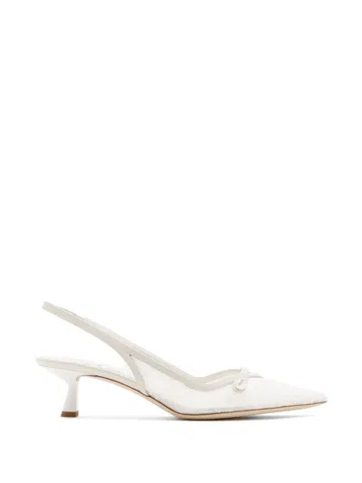 Jimmy Choo Amita Pointed-toe Lace Pumps In Yellow